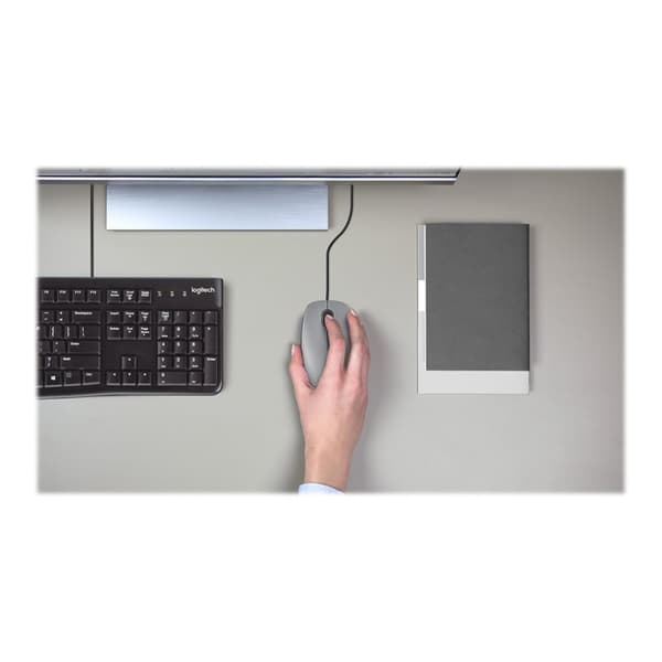 Logitech M110 Silent - mus - USB-A - mellangrå