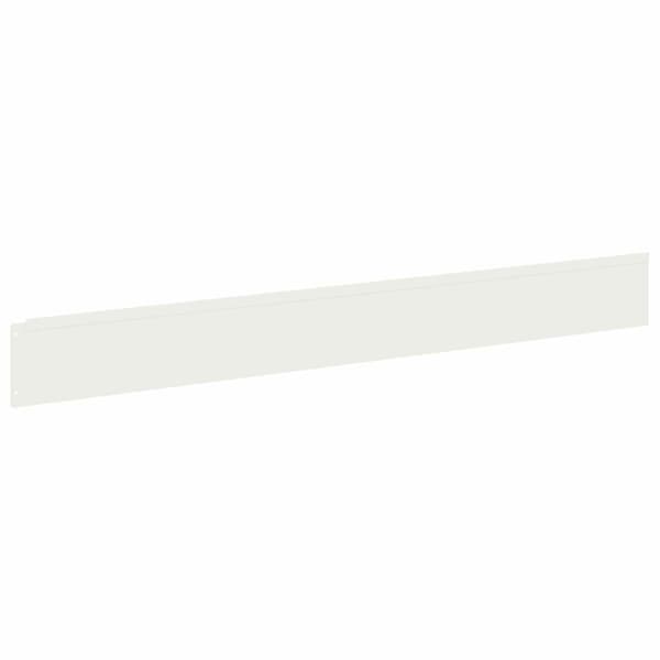 Kant för gräsmatta 20 pcs 100 x 12 cm Stål Vit