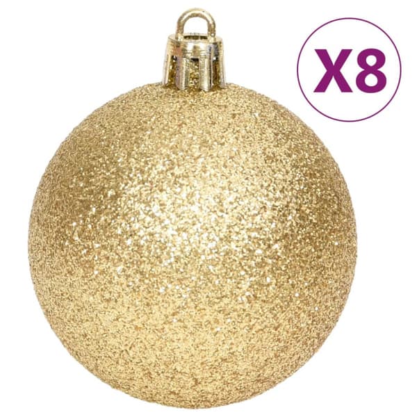 Julgranskulor 70 st guld och röd