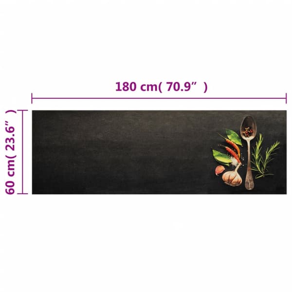 Köksmatta maskintvättbar kryddor 60x180 cm sammet