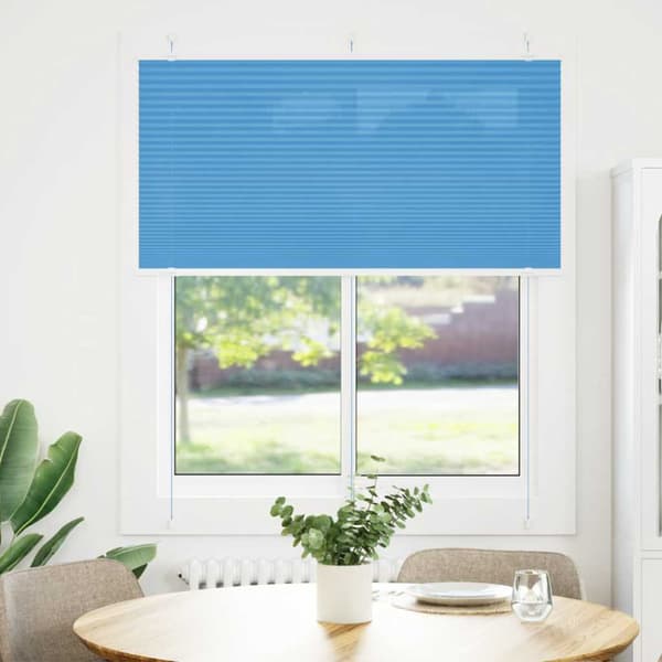 Plisserad persienn blå 115x150 cm tyg bredd 114,4cm polyester