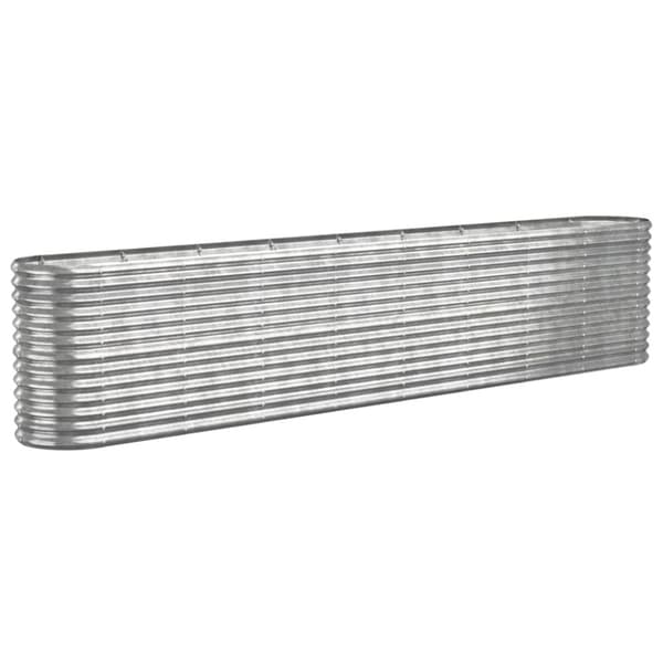 Odlingslåda galvaniserat stål 332x40x68 cm silver