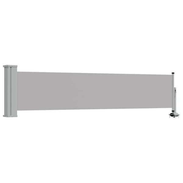 Infällbar sidomarkis 60x300 cm grå