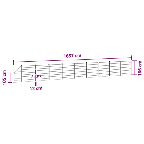 Stängselpanel 10 pcs WPC och aluminium Brun