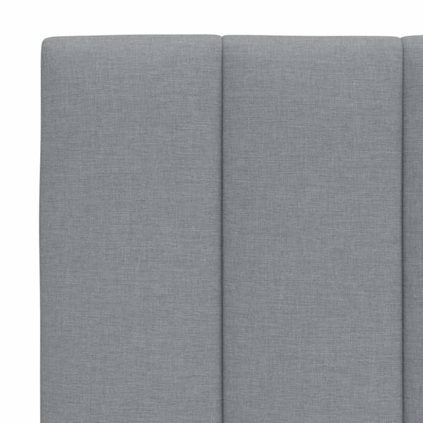 Bed Frame without Mattress "Hanko" Light Grey 160x200 cm Fabric