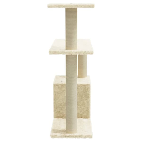 Klösträd med sisalpelare gräddvit 70 cm