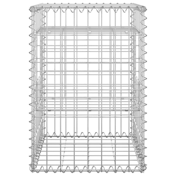 Gabionkorgar 2 st stolpformade 40x40x60 cm järn