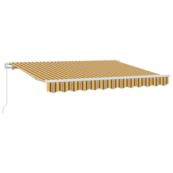 Utfällbar markis Gul 300 x 200 cm tyg