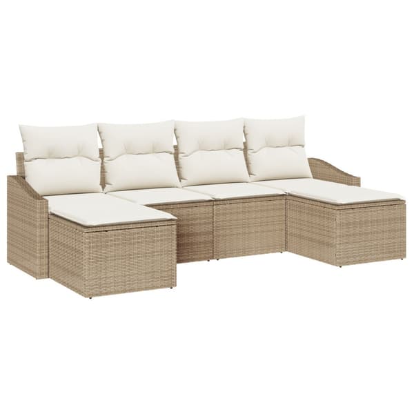 Soffset 6 st Beige konstrotting