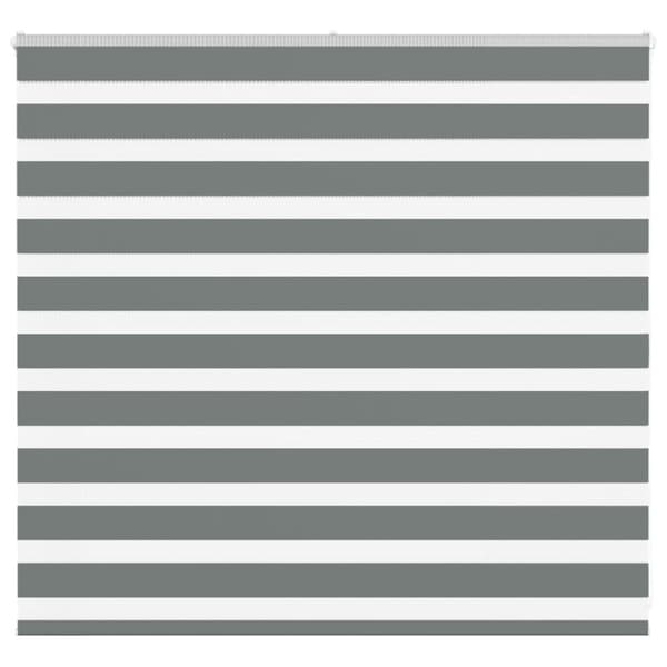 Rullgardin zebra mörkgrå 155x100 cm tyg bredd 150,9cm polyester