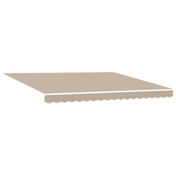 Utfällbar markis Beige 400 × 300 cm Polyester och aluminium