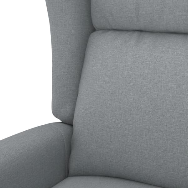 Elektrisk reclinerfåtölj ljusblå tyg