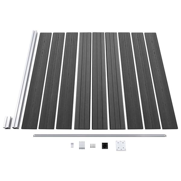 Staketpanel WPC 175x186 cm svart