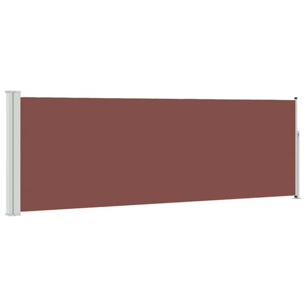 Infällbar sidomarkis 100x300 cm brun