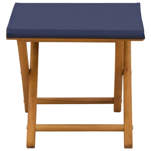 Deck Chair 2 pcs Massiv Eukalyptus Trä Blå