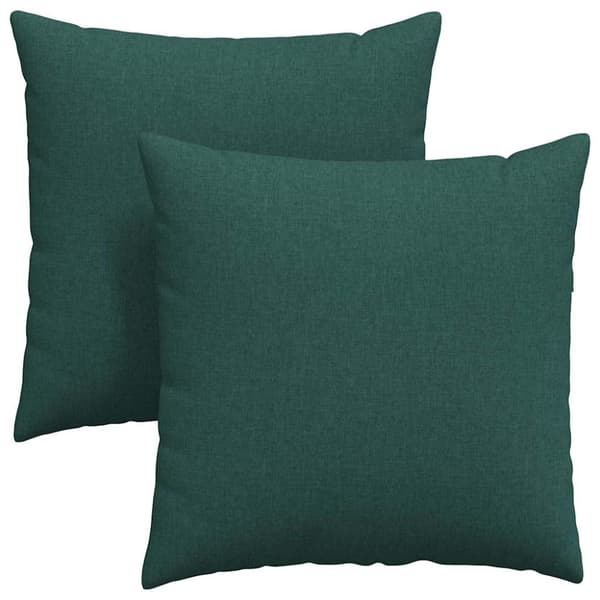 Sofakuddar 2 pcs Mörkgrön 80 x 80 cm tyg