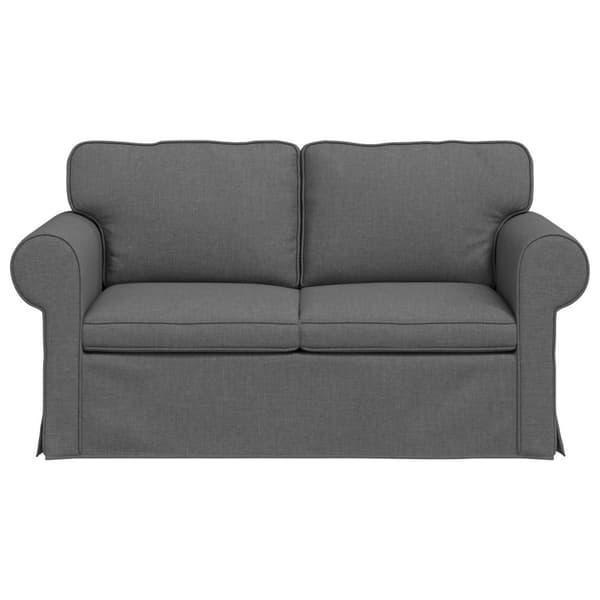 Soffa Mörkgrå 155 x 82 x 80 cm tyg