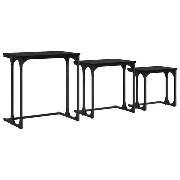 Nesting Kaffe Bord 3 pcs Svart ek Konstruerat trä