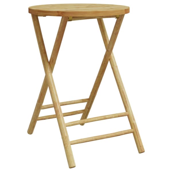 Hopfällbart trädgårdsbord Ø55x75 cm bambu