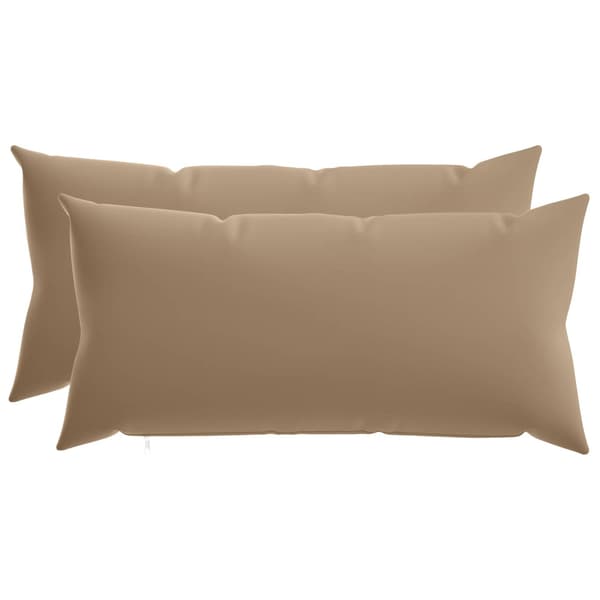 Kuddöverdrag 2 st HEERLEN Taupe 40 x 80 cm Polyester