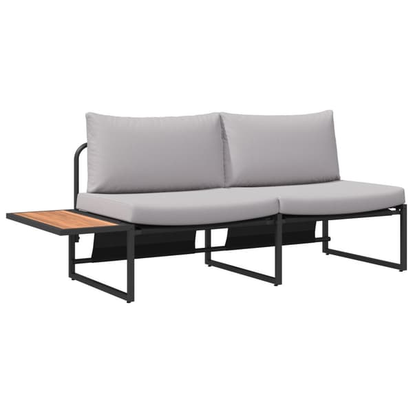Trädgårdsmöbelset 3 pcs Ljusgrå Stål