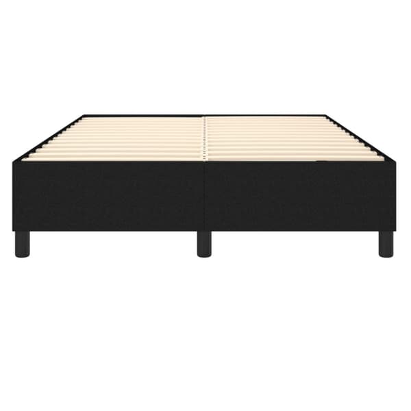 Boxspring-sängram svart 140x200 cm tyg