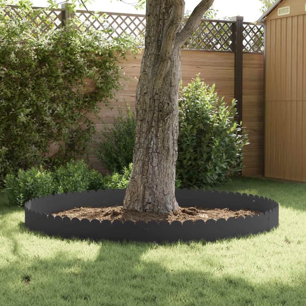 Kant för gräsmatta 30 pcs 103 x 25 cm Stål Svart