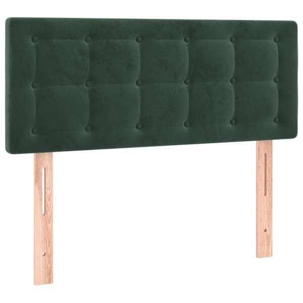 Sänggavel grön 100x5x78/88 cm sammet
