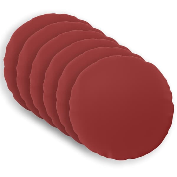 Kuddöverdrag 6 st HEERLEN Vinröd Ø 40 cm Polyester