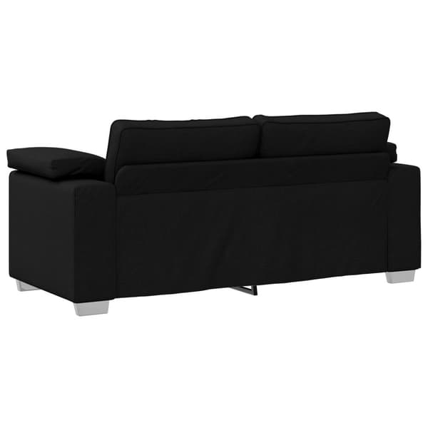 Tvåsitssoffa Svart 180 cm tyg