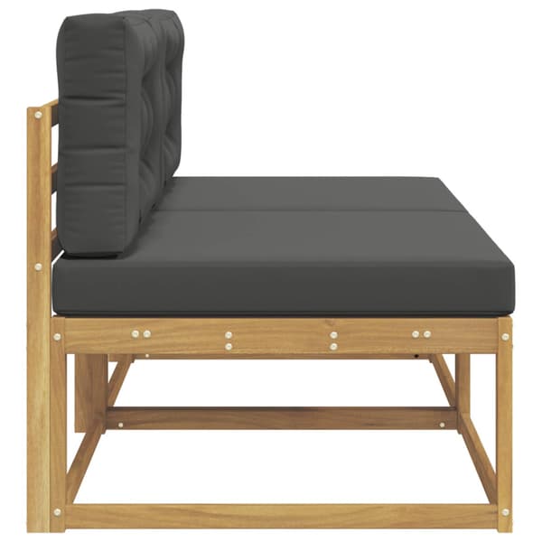2 Stycke Utomhus Mellansoffa Polyester Vit