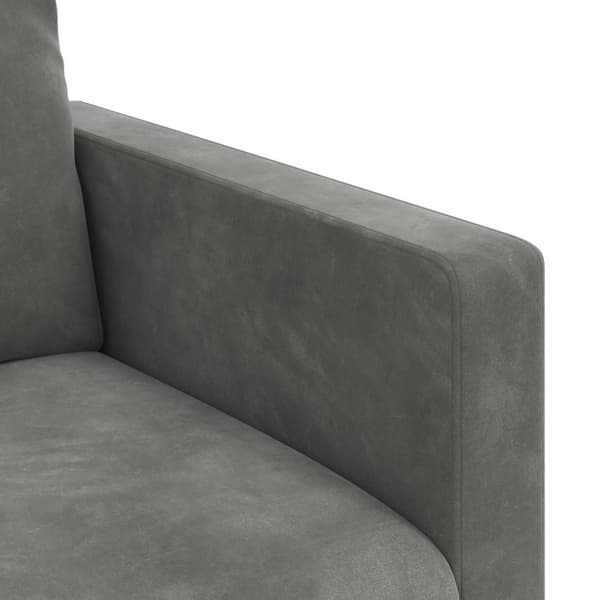 Soffset 2 pcs Mörkgrå 138 x 78 x 80 cm Sammet