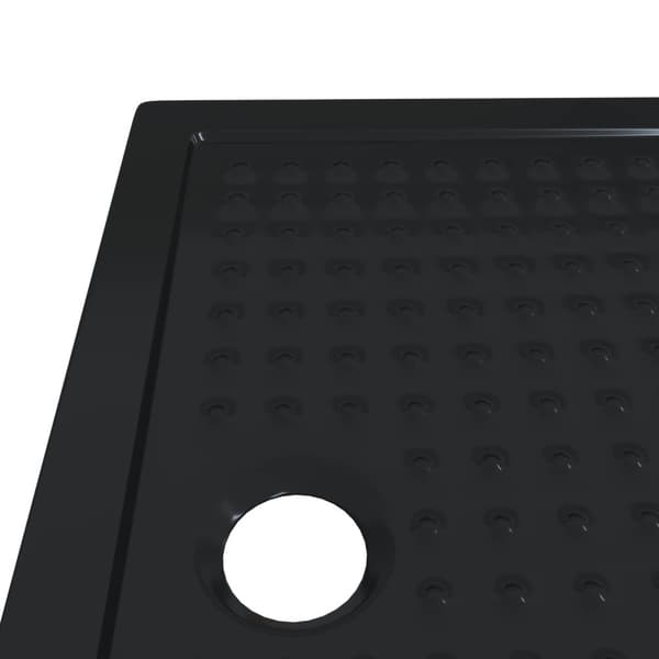 Duschbas Tray med Prickar 100 x 70 x 4 cm ABS Svart