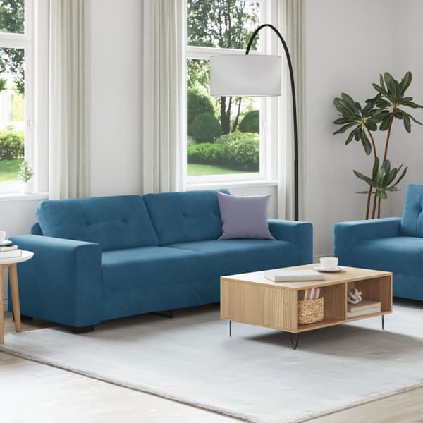 Soffa 2 st Blå Sammet