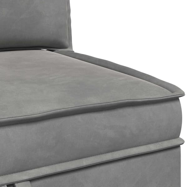 Soffa med förvaring Ljusgrå Sammet