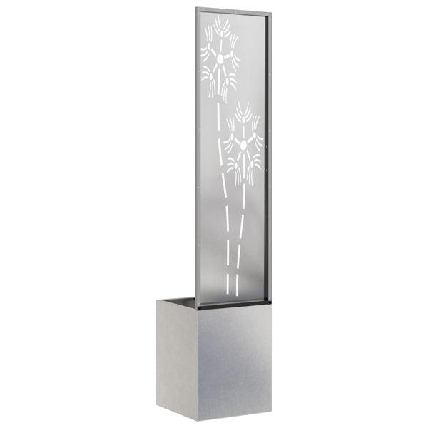 Trädgårds integritetsskärm Silver 32 x 150 cm Rostfritt stål
