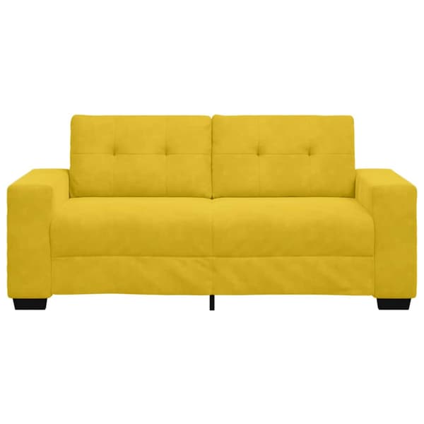 Tvåsitssoffa gul 180x77x82 cm sammet