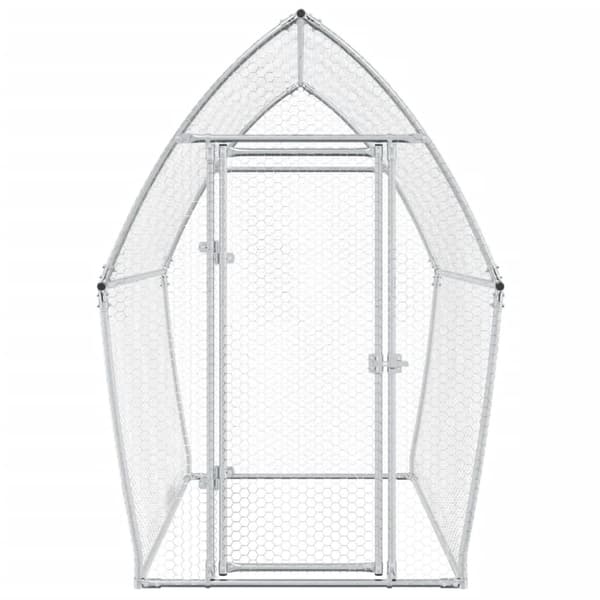 Hönsbur silver 200x105x182 cm galvaniserat stål