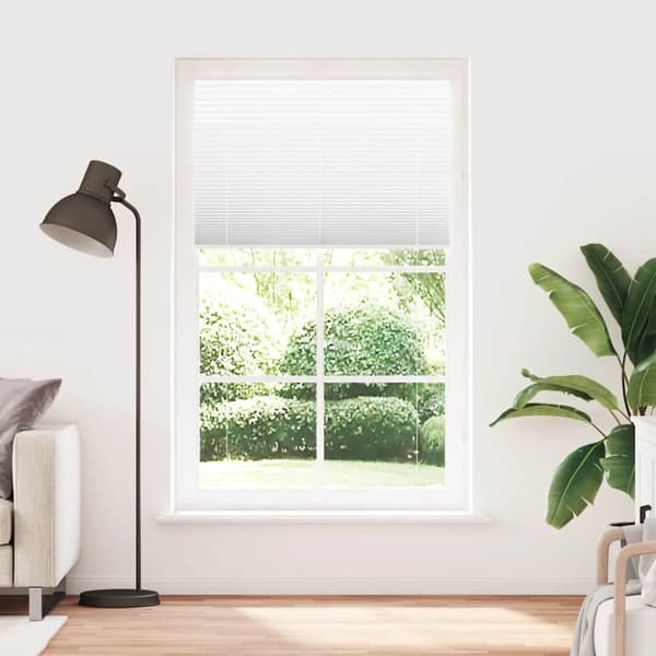 Plisserad persienn vit 120x200 cm tyg bredd 119,4cm polyester