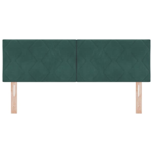 Huvudgavel Mörkgrön 160 cm Sammet