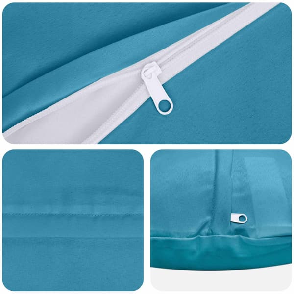 Kuddöverdrag 2 st HEERLEN Ljusblå Ø 40 cm Polyester