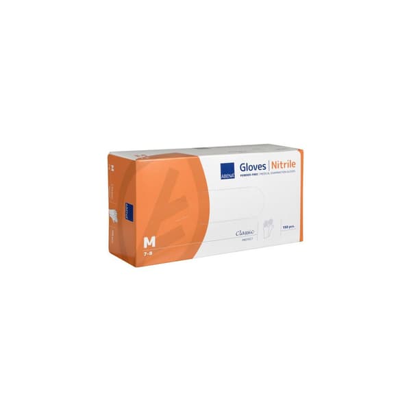 Nitrilhandske puderfri vit M 150/fp
