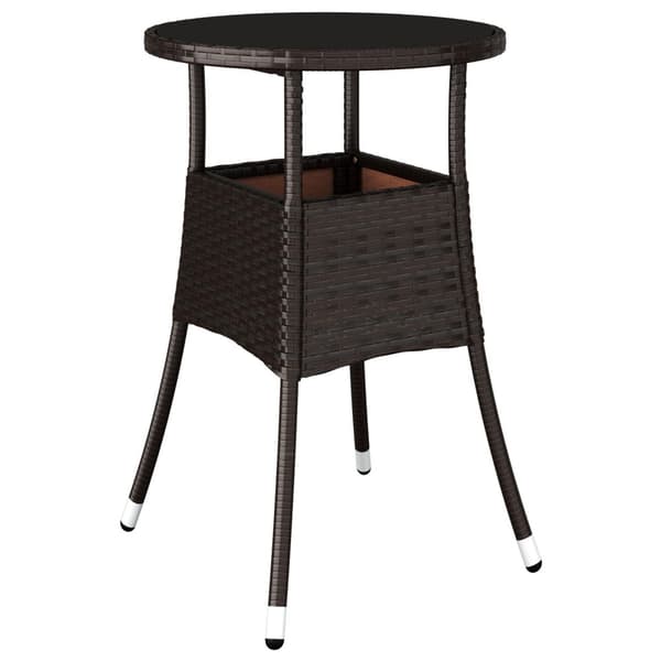 Trädgårdsmöbelset 3 pcs Brun konstrotting