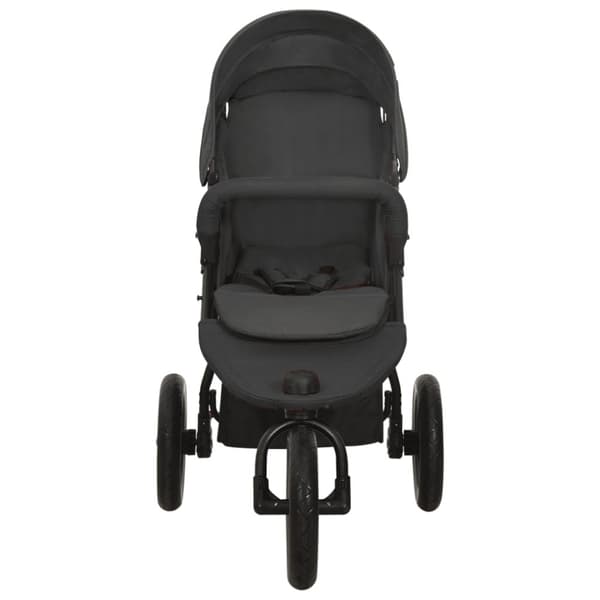 Barnvagn antracit stål