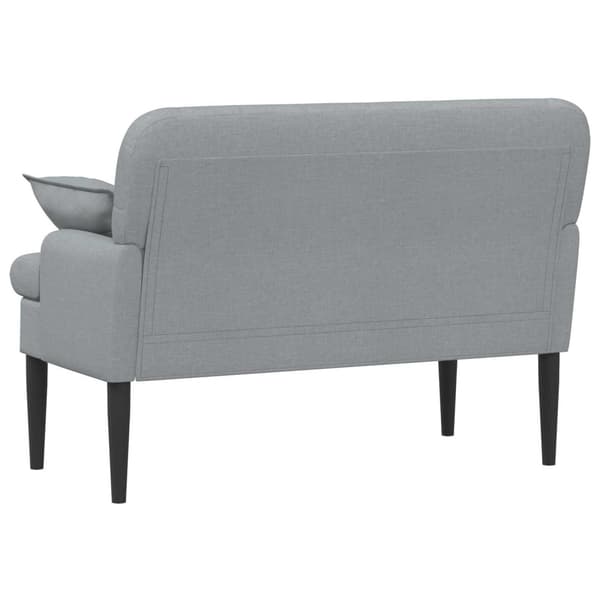 Loveseat med knapprapport Ljusgrå 111 x 68 x 80 cm Tyg