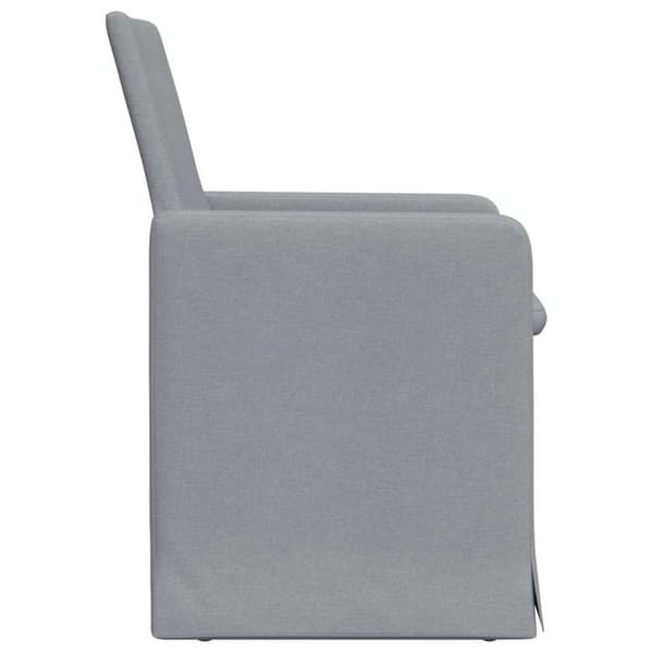 Matstolar 2 pcs Ljusgrå 57 x 67 x 95 cm tyg