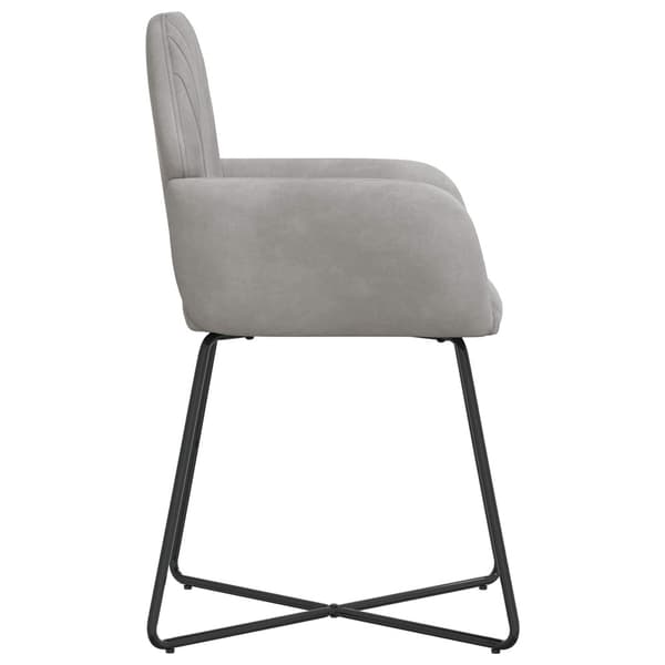 Matstolar 2 pcs Sammet Ljusgrå 55 x 50 x 84 cm