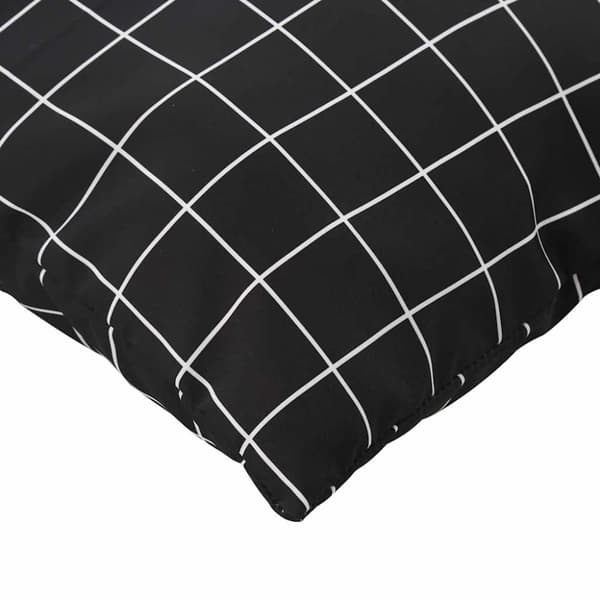 Spridda Kuddar 4 pcs Svart Rutigt 40 x 40 cm Polyester Tyg