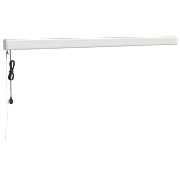 Markis infällbar gräddvit 4x3 m tyg&aluminium