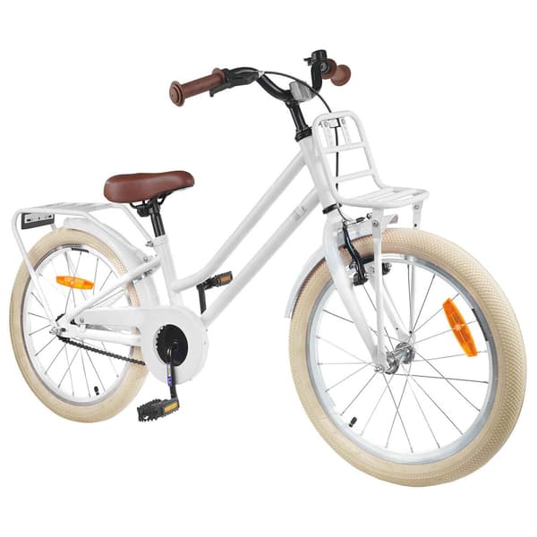 Barncykel 18 Tum för 5-7 år gamla Vit